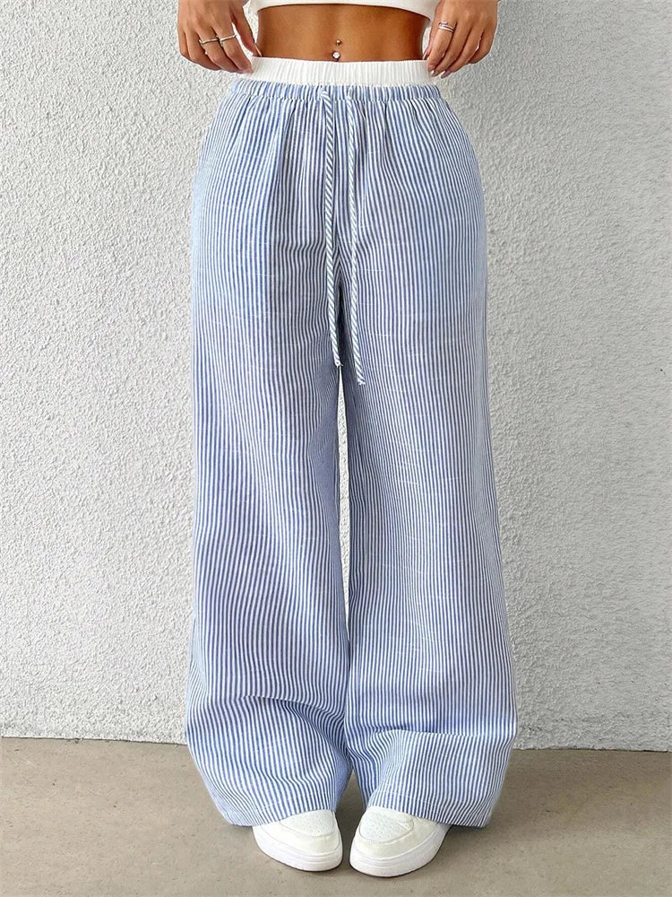 Striped Wide Leg Pants