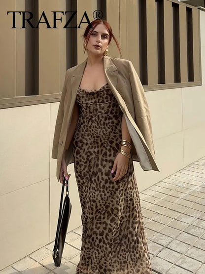 TRAFZA leopard dress